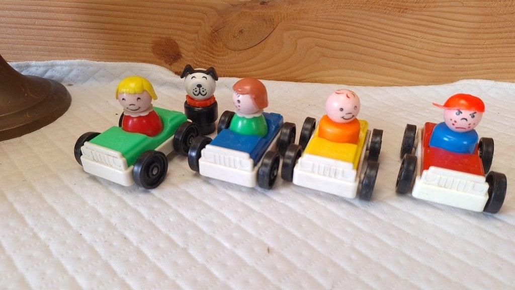 Fisher price original little people - vintage - auto's, Kinderen en Baby's, Speelgoed | Fisher-Price, Ophalen of Verzenden, Gebruikt