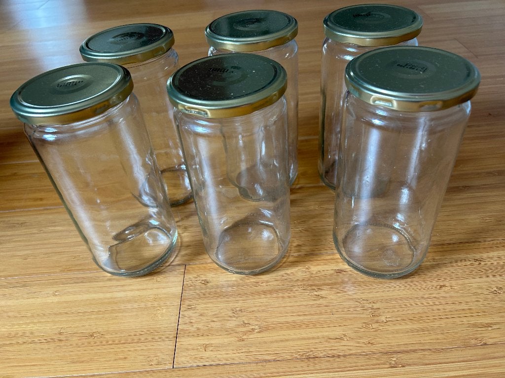 Lot de 6 bocaux en verre - 670 ml, Verre ou Verres, Verre, Enlèvement, Utilisé