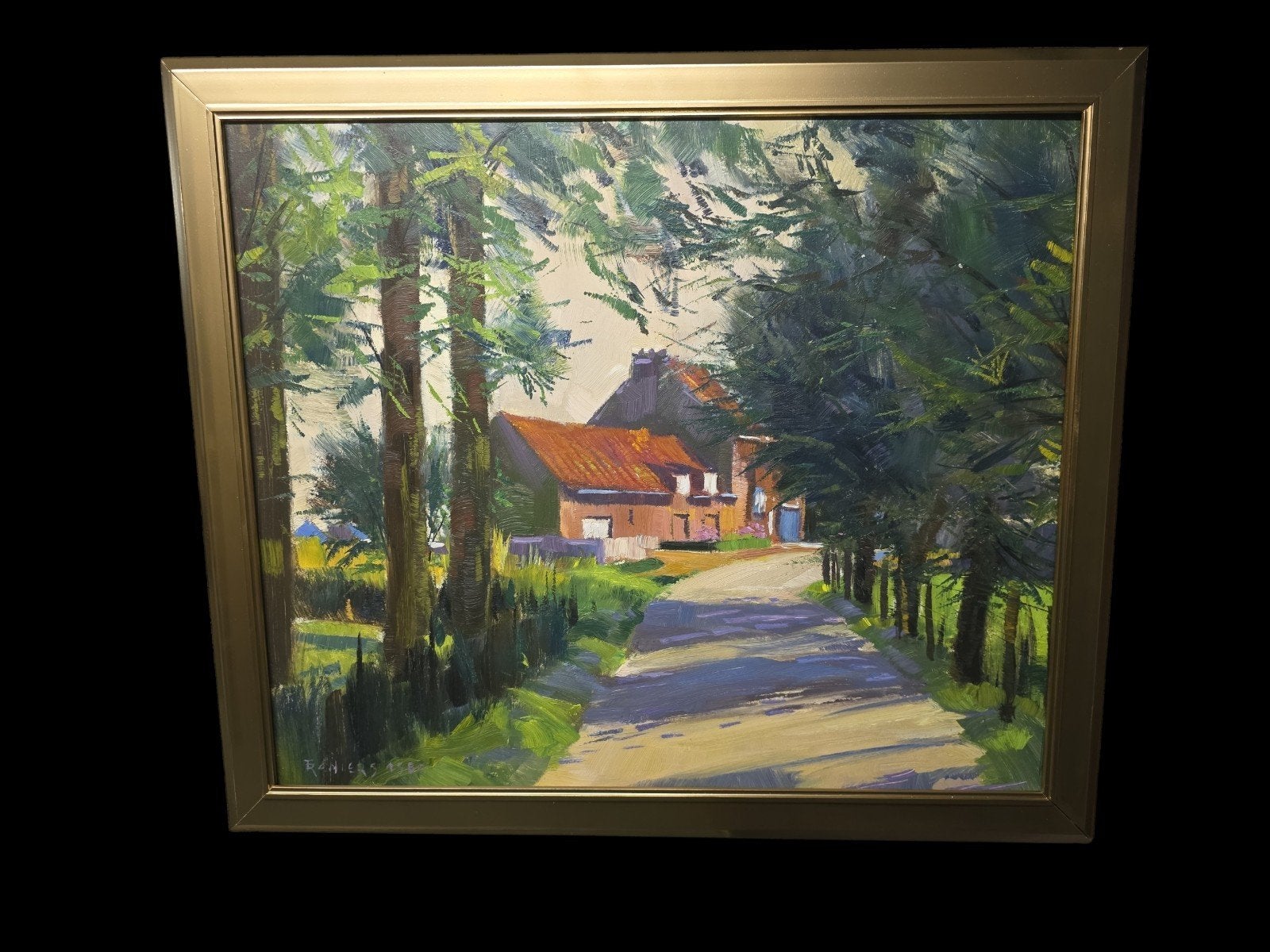 Schilderij  Neerysse 1980 Gesigneerd, Ophalen of Verzenden