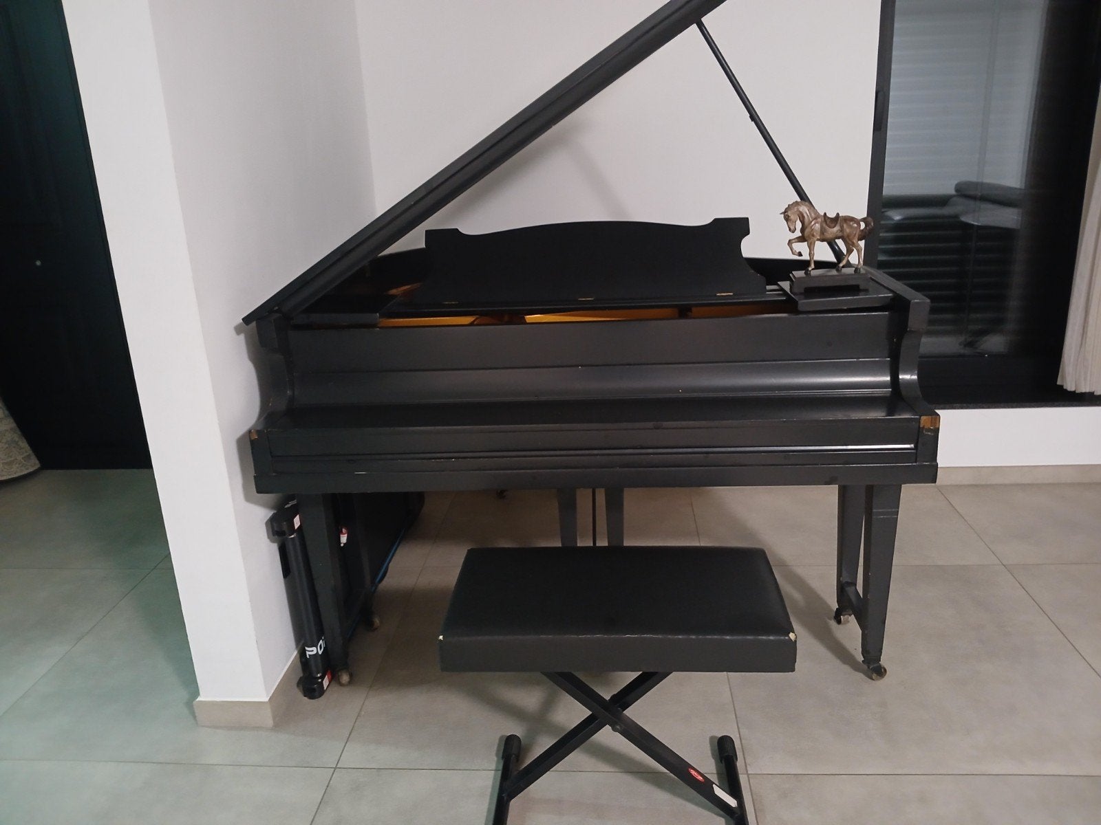 PIANO, Muziek en Instrumenten, Piano's, Ophalen, Gebruikt, Zwart, Piano