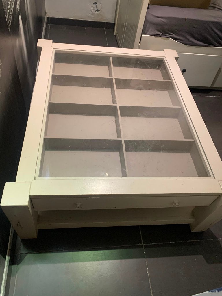 Table basse salon, 100 à 150 cm, Verre, Enlèvement, Utilisé