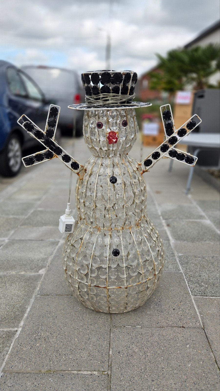 sneeuwman kerstverlichting, Ophalen