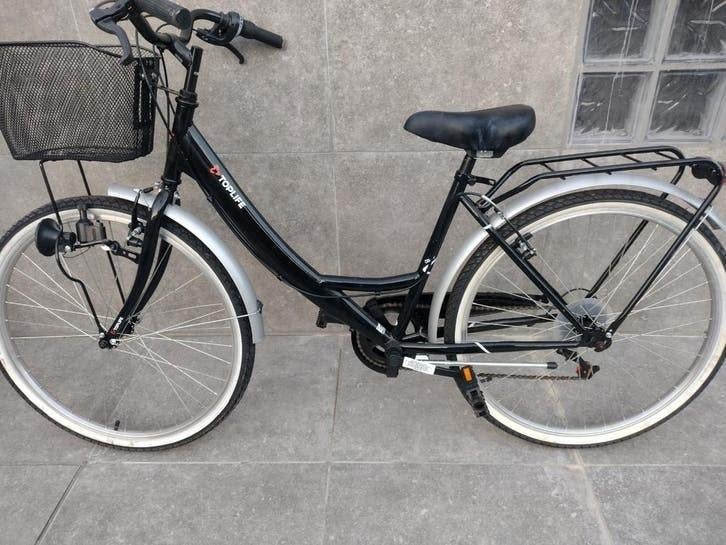 26"” INCH FIETS MET MAND EN 6 VERSNELLINGEN, Ophalen