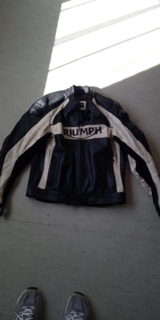 Motorvest triumph maat 54, Ophalen, Heren, Tweedehands, Jas | leer