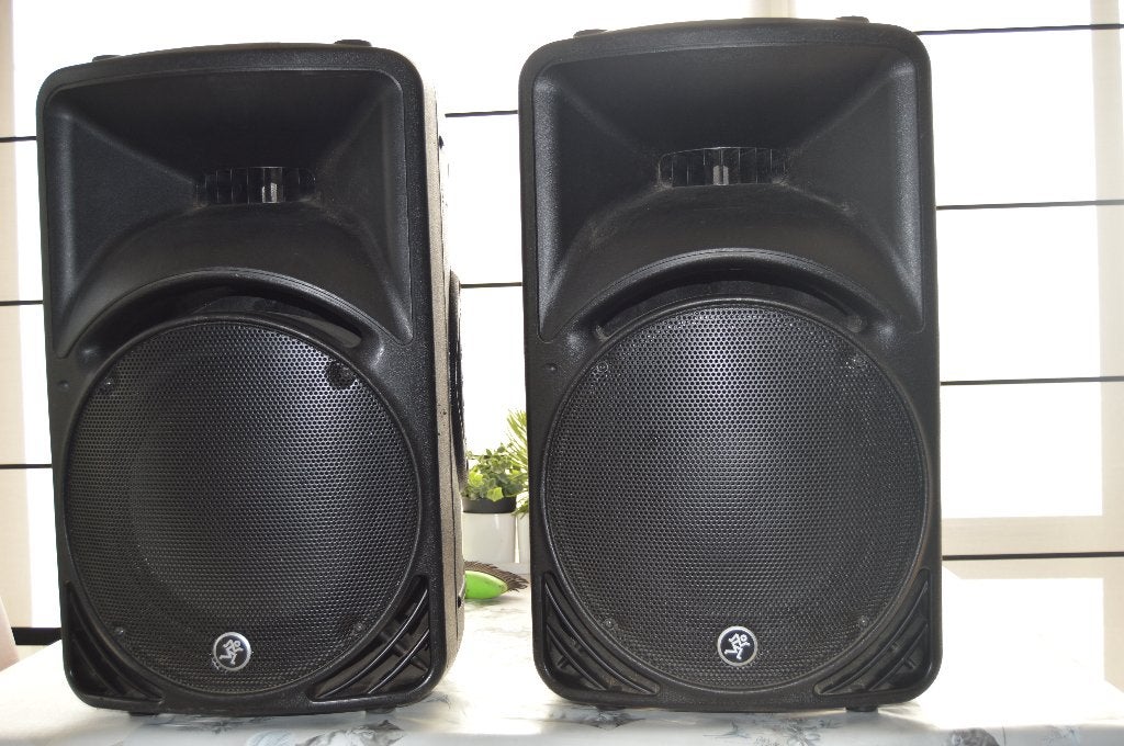 Mackie SRM 450 V2, Stereo speakers, Gebruikt, Inclusief kabels, Ophalen