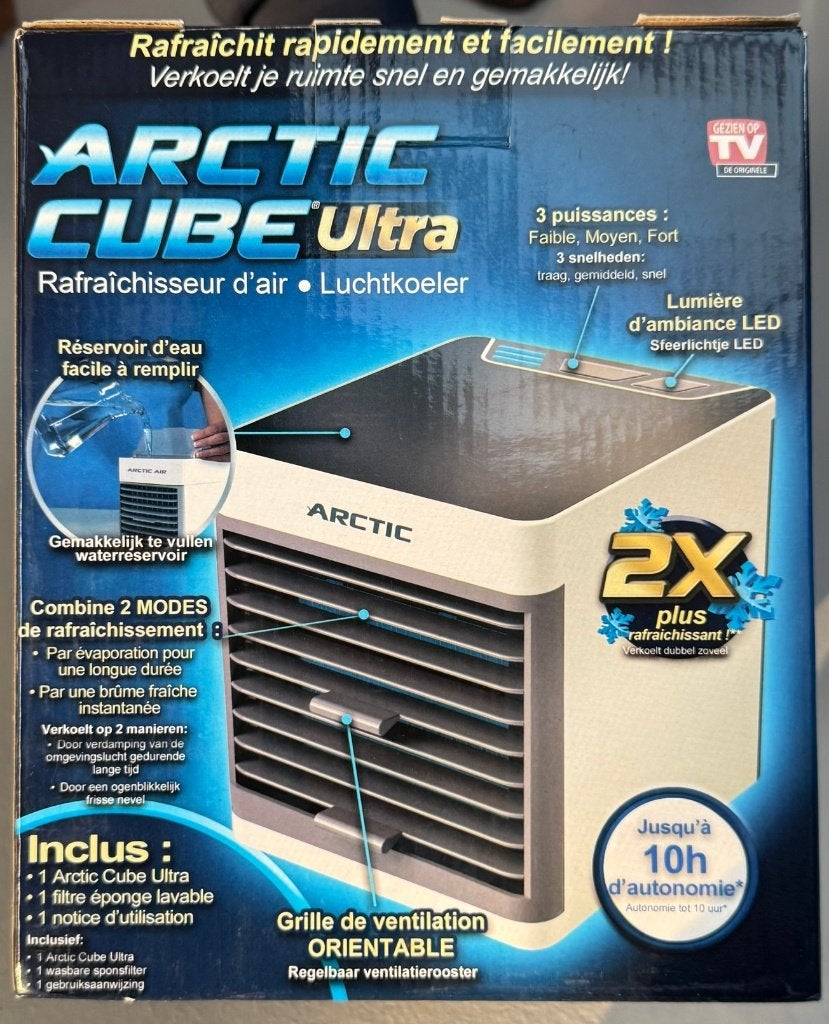 Luchtkoeler – Arctic Cube Ultra, Ophalen of Verzenden, Zo goed als nieuw, Tafelventilator