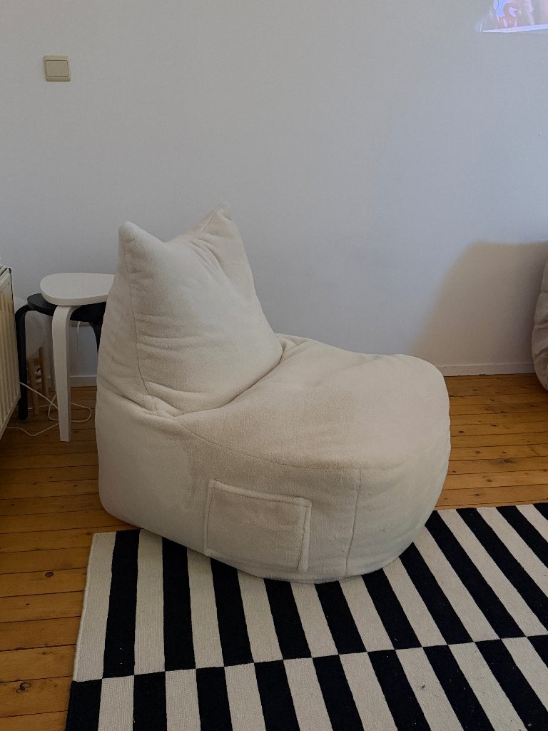 Zitzak Weba crème, Enlèvement, Comme neuf, Beige, Pouf