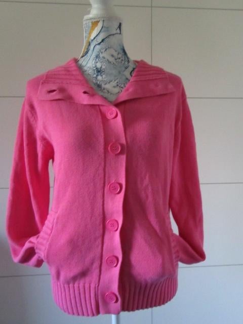 Dames vestje / jasje met knopen -roze/roos- gedragen - mt: M, Kleding | Dames, Maat 38/40 (M), Ophalen of Verzenden, Jasje, Roze