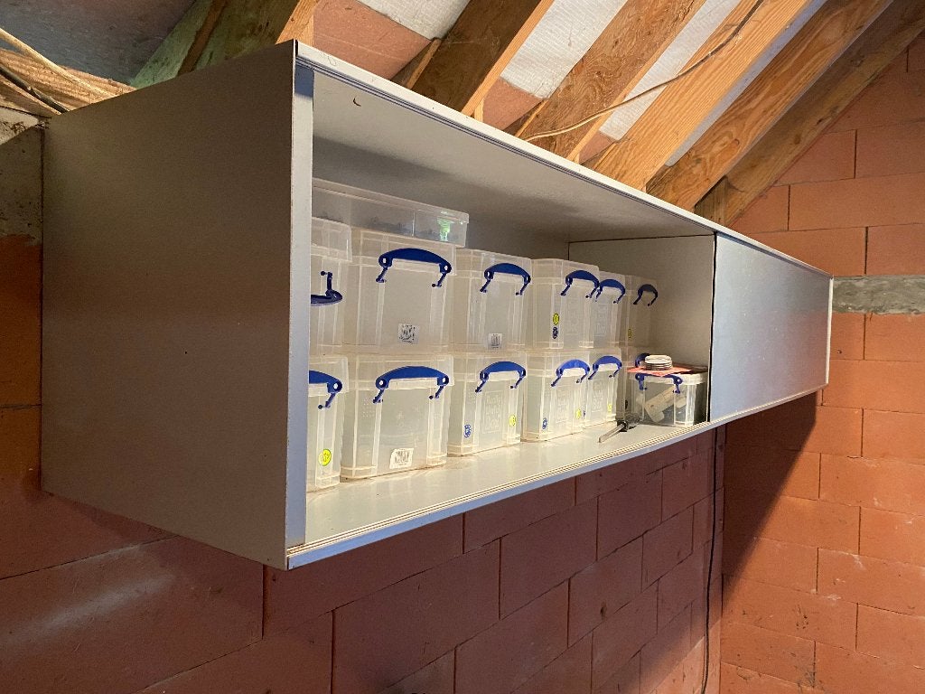 Grote aluminium wandkast / schuifkast – 2 schuifdeuren, Ophalen, Gebruikt