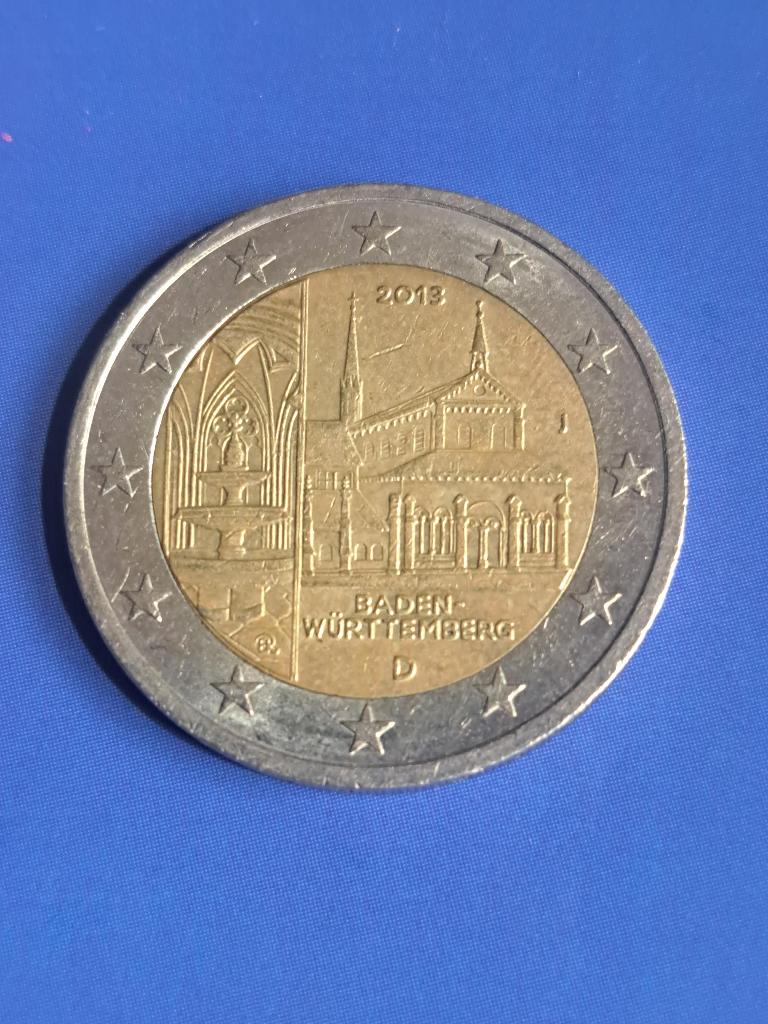2013 J Allemagne 2 euros Bade-Wurtemberg Hambourg, Envoi, Allemagne, 2 euros, Monnaie en vrac