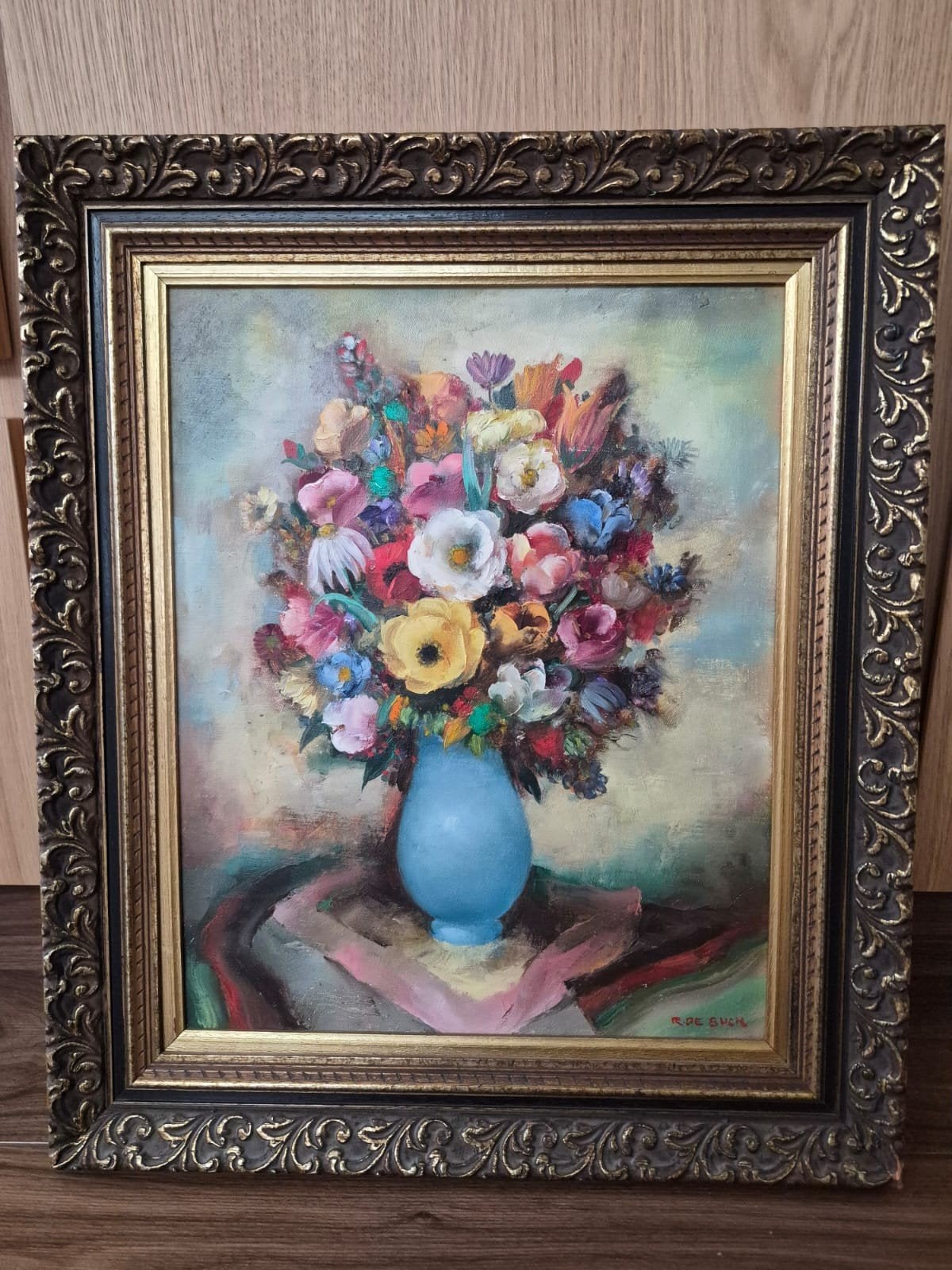 schilderij op doek., Enlèvement, Fleurs, Toile