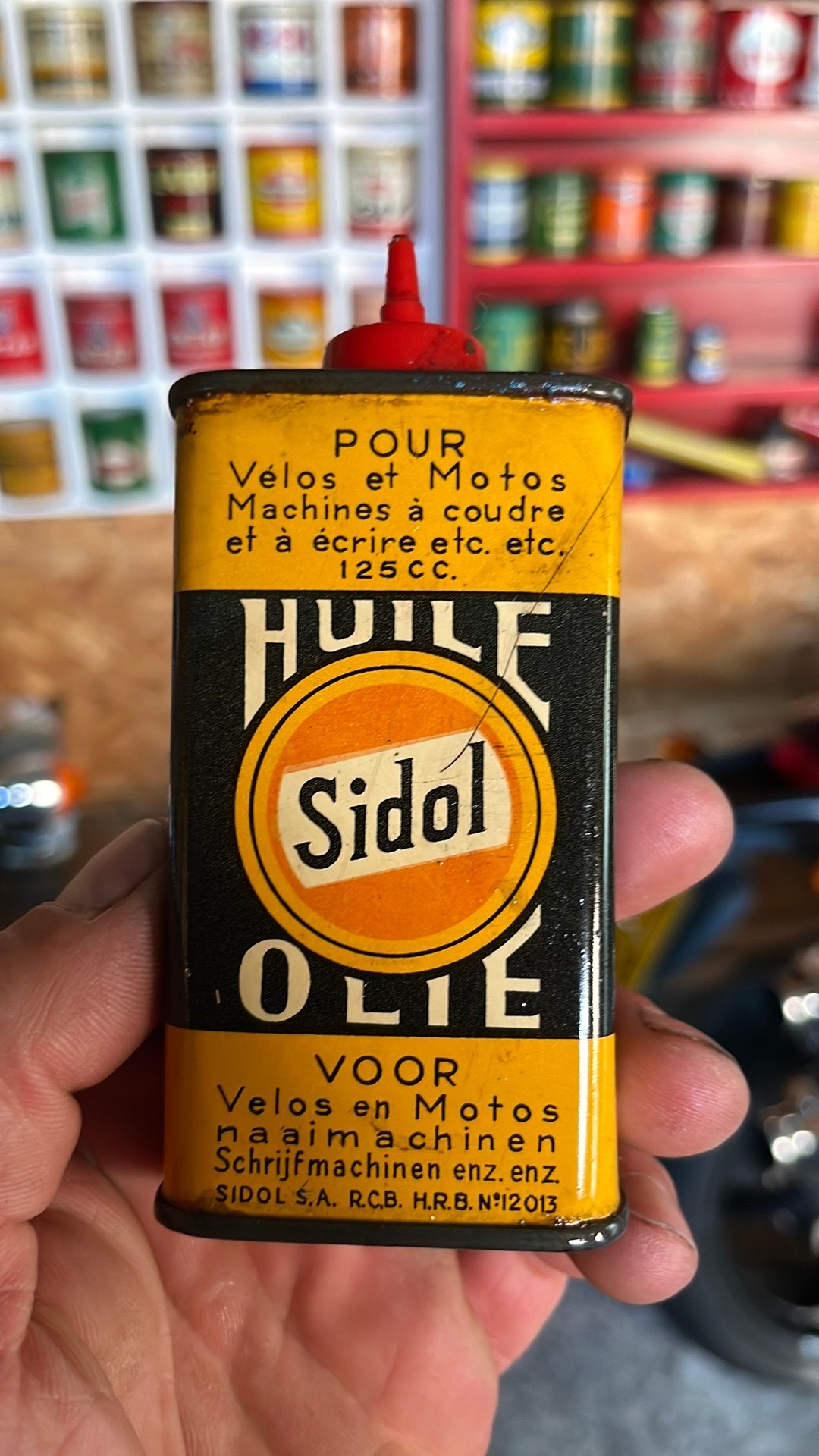 Olieblikje SIDOL Burette, Collections, Enlèvement ou Envoi, Utilisé