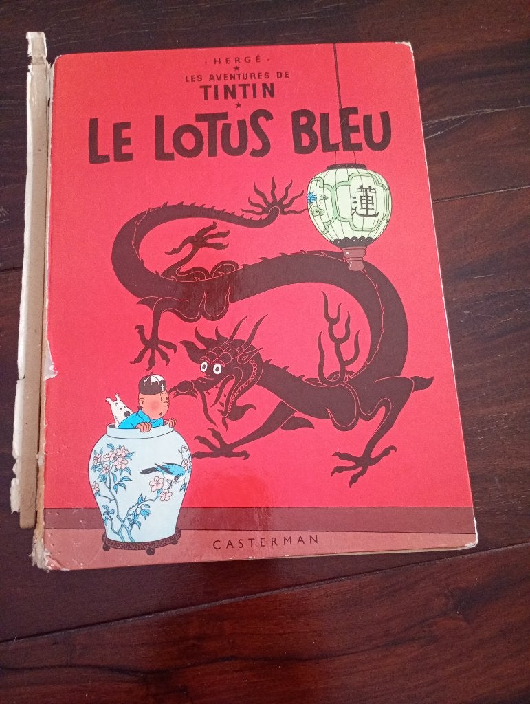 le lotus bleu tintin 1946, Une BD, Enlèvement, Utilisé