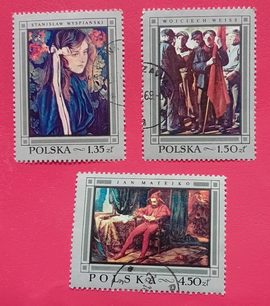 Poolse postzegels / kunst, Timbres & Monnaies, Timbres | Europe | Belgique, Enlèvement, Affranchi, Art