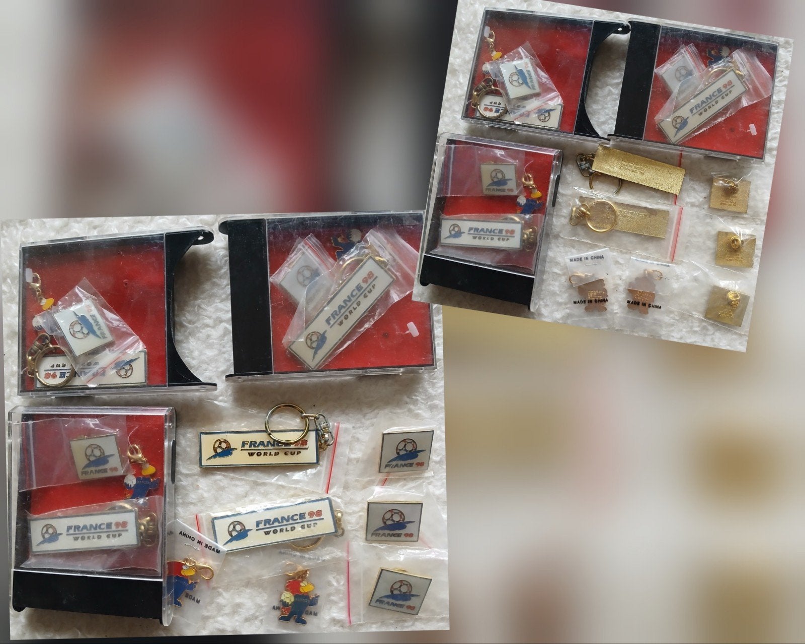lot collector porte clef pins France coupe du monde 1998, Collections, Enlèvement ou Envoi