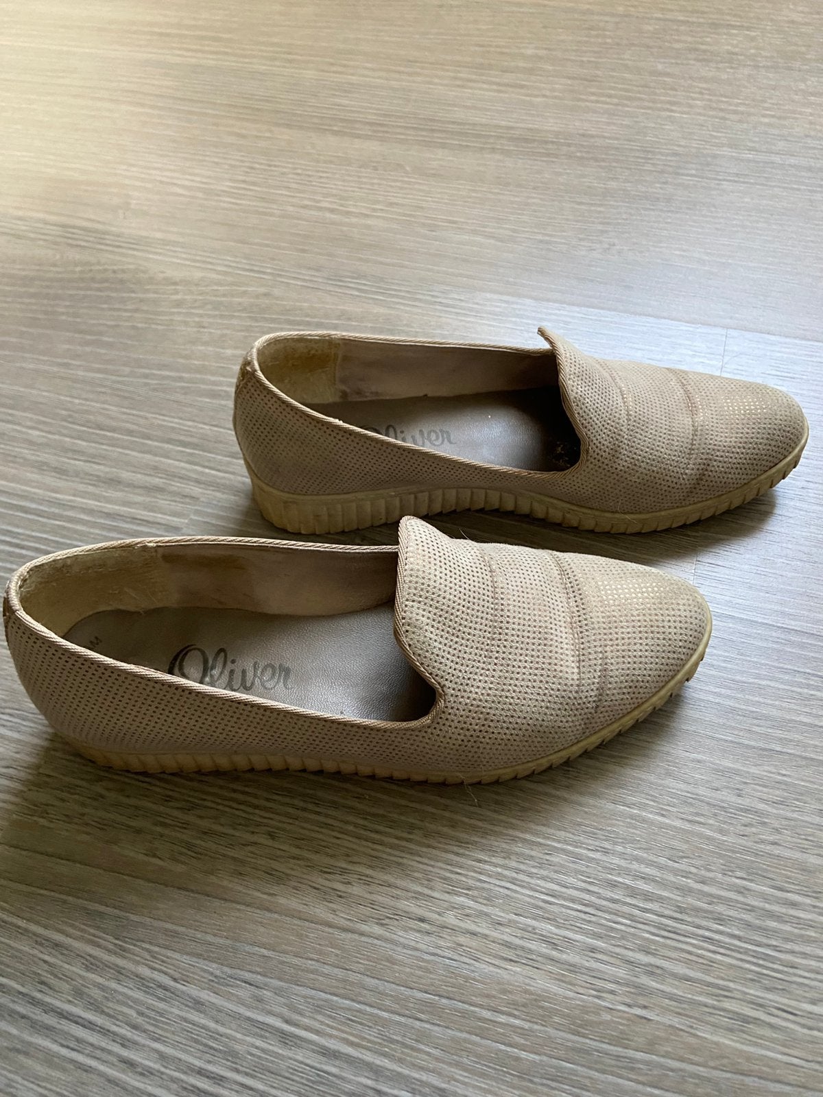 s.Oliver, chaussure pour femme, beige, taille 38, usée, Beige, Enlèvement, Autres types, Porté