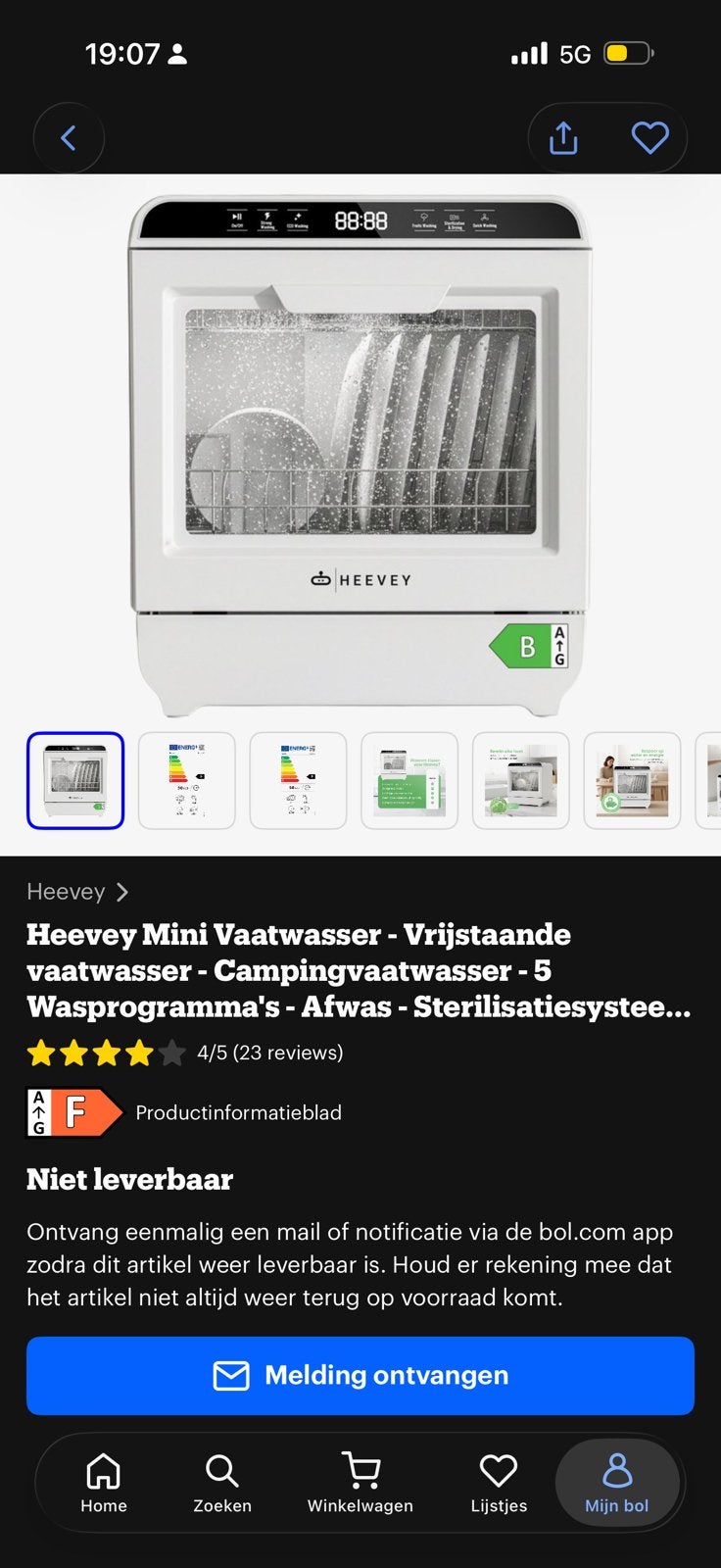 heevey mini vaatwasser, Electroménager, Lave-vaisselle, Neuf, Autoportant, Enlèvement