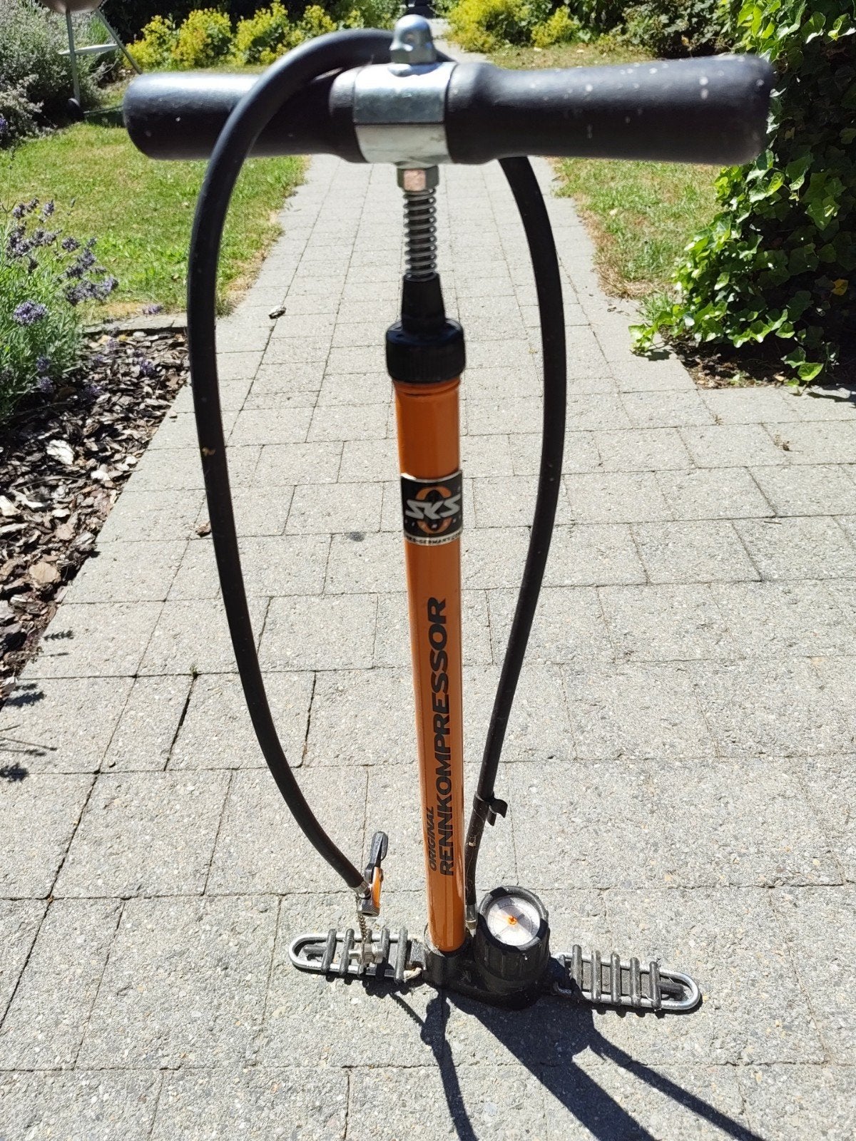 Fietspomp, Fietsen en Brommers, Fietsaccessoires | Fietspompen, Ophalen, Drukmeter, Gebruikt