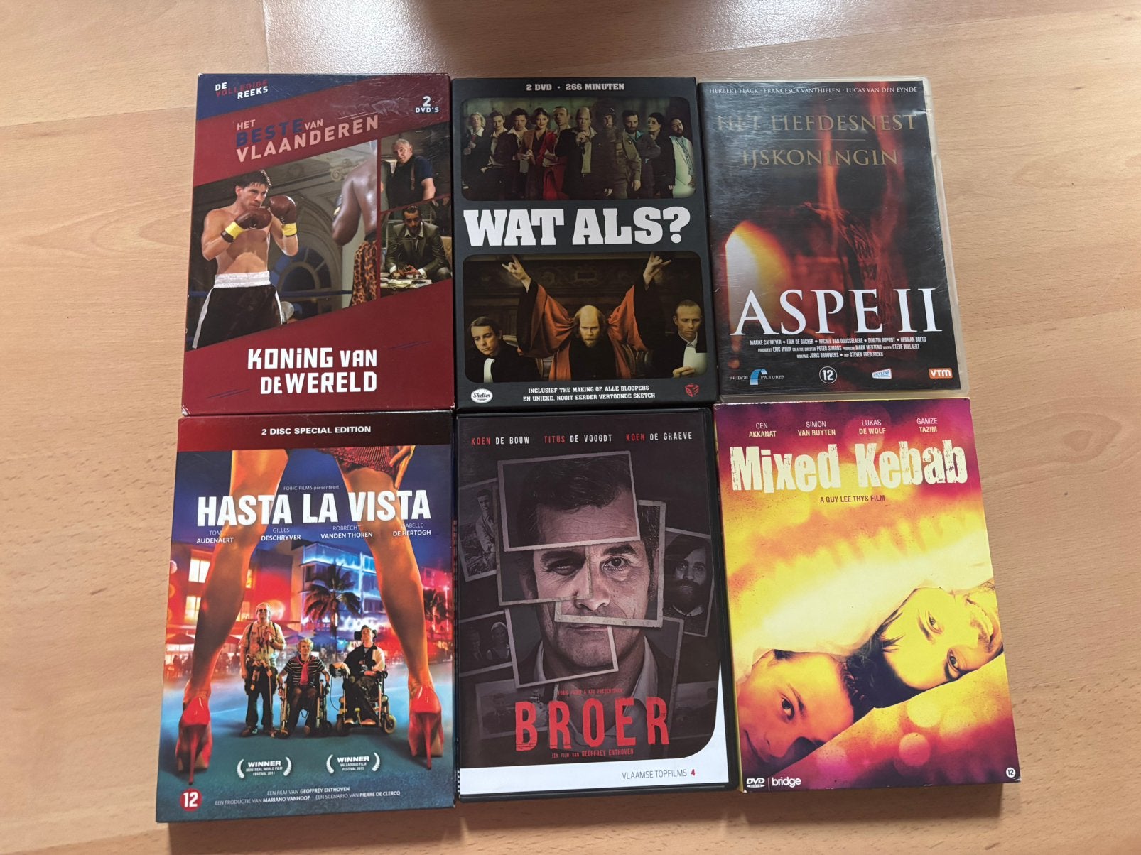 6 DVD flamands - titres variés, Envoi, Utilisé