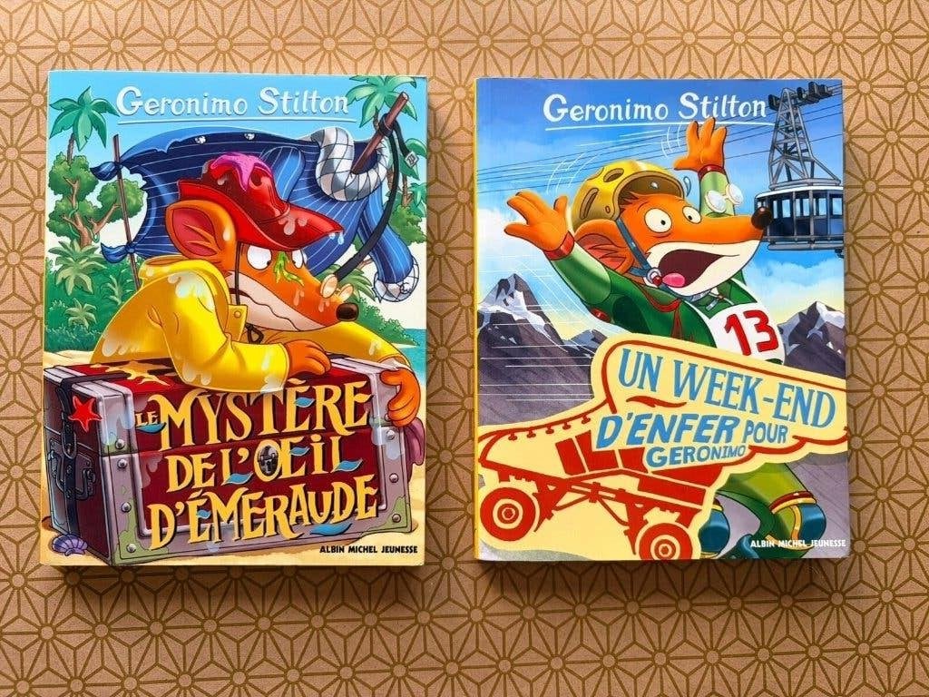 Lot de 2 Geronimo Stilton – romans jeunesse, Garçon ou Fille, Fiction général, Enlèvement, Utilisé