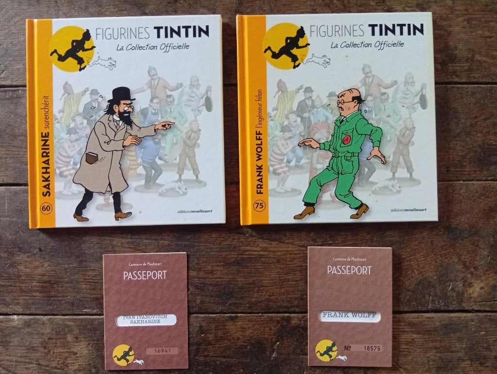2 livrets Tintin + passeports., Enlèvement ou Envoi, Tintin, Neuf, Statue ou Figurine