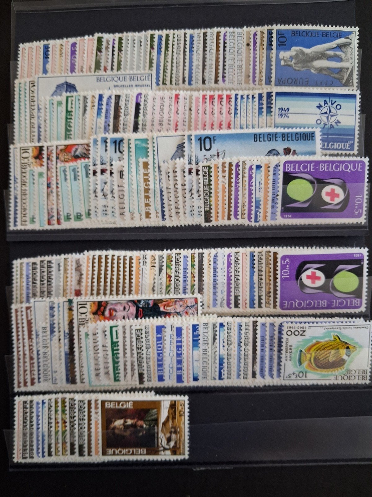 plakzegels 10 Bfr postfris Originele gom, Verzenden, Zonder stempel, Postfris, Postfris