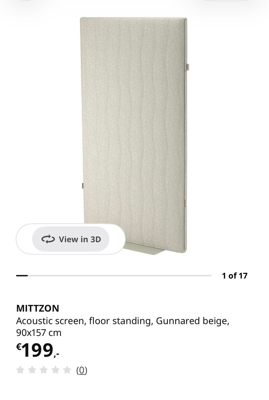 Ikea Mitzon akoestische panelen / kamerschermen, Kantine of Aula, Ophalen, Nieuw zonder verpakking, Overige typen