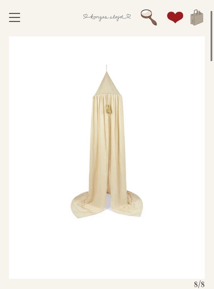 Bedhemel Konges Slojd Nature- 100% biokatoen/ nieuwe staat!, Kinderen en Baby's, Kinderkamer | Inrichting en Decoratie, Overige merken