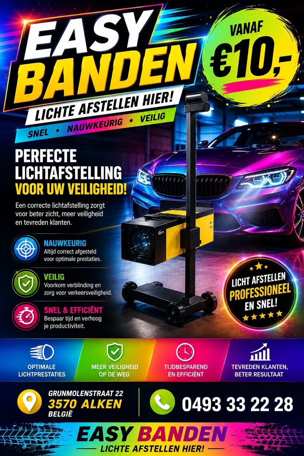 LICHTE AFSTELLEN HIER €10 EASY BANDEN LICHTE AFSTELLEN HIER, Ophalen of Verzenden, Zo goed als nieuw