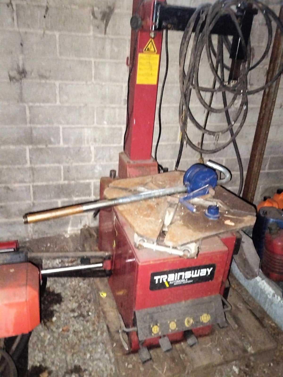 banden machine auto, Ophalen