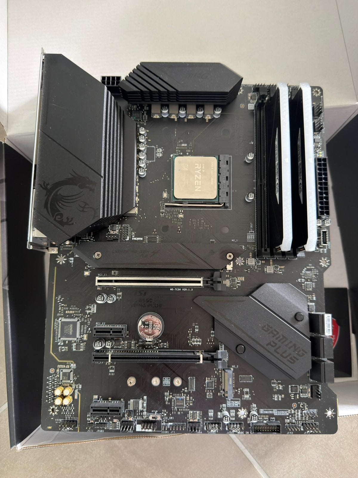 Carte mère MSI MPG B550 + Ryzen 7 5800X + Corsair DDR4 32GB, Computers en Software, Moederborden, Gebruikt, DDR4, Ophalen of Verzenden