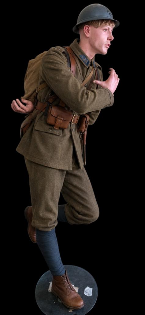 Handgeschilderde rennende Hindsgaul mannequin tbv militaria, Ophalen of Verzenden