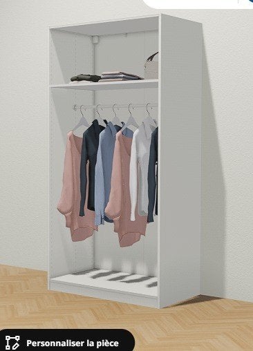 armoire penderie Pax ikea blanche 100x58x201cm, Maison & Meubles, Armoires | Penderies & Garde-robes, Enlèvement