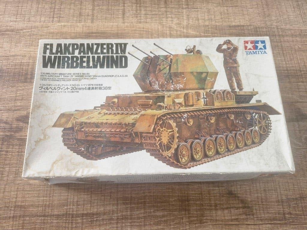Tamiya 1/35 Flakpanzer IV Wirbelwind, Gebruikt, Tank, 1:32 tot 1:50, Ophalen of Verzenden