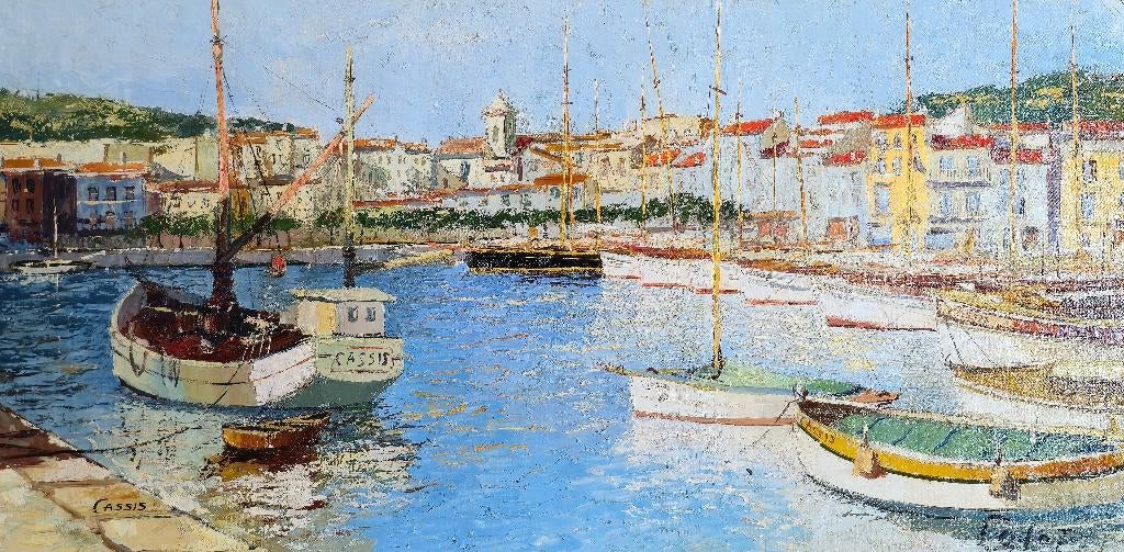 Robert Colot (1927-1993), Gezicht op de haven van Cassis, Ophalen of Verzenden
