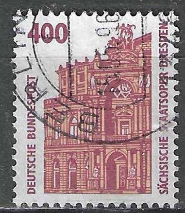 Allemagne Bundespost 1991 - Yvert 1394 - Opéra de Dresd (ST), Envoi, Affranchi