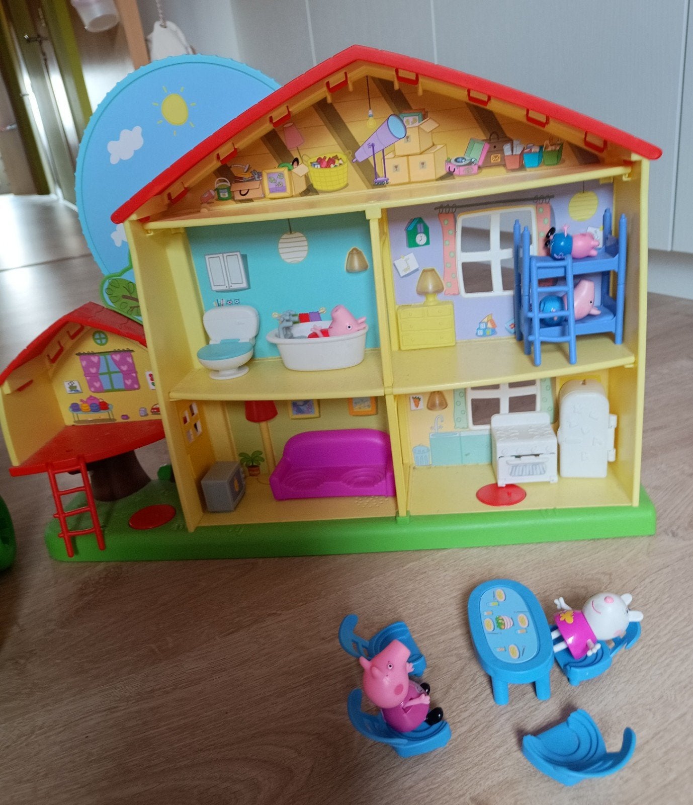 Peppa pig huis dag/nacht, Ophalen