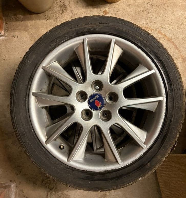 Laag profiel aluminium velgen voor SAAB 9.5, Ophalen, Gebruikt, Velg(en), 17 inch