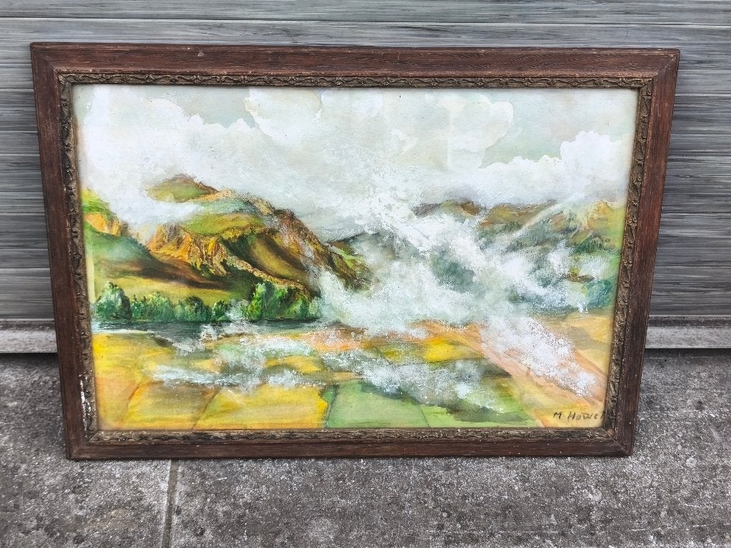 Aquarelle signe marie howet, Antiquités & Art, Enlèvement ou Envoi