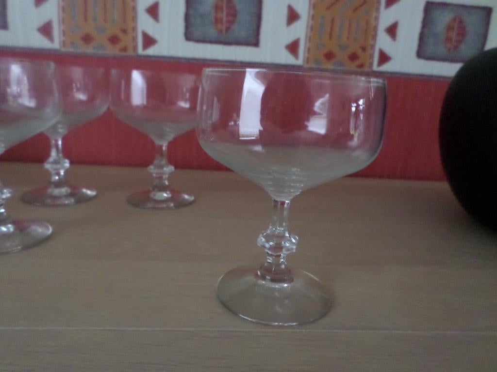 6 champagne glazen, Ophalen of Verzenden, Zo goed als nieuw, Overige typen