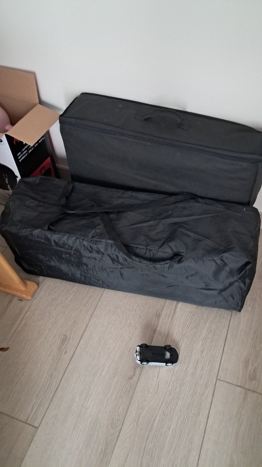 kinderbed met matras, Ophalen, Eenpersoons, Zwart