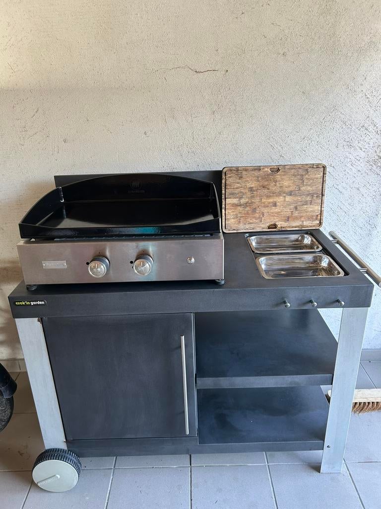 Plancha à gaz les marquier avec  service, Tuin en Terras, Buitenkeukens, Ophalen, Zo goed als nieuw, Gas