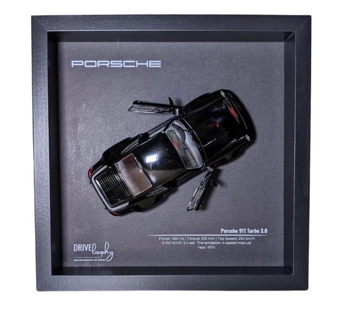 Porsche 911 Turbo 3.0 | schaal 1:24 | 27x27 cm, Hobby & Loisirs créatifs, Voitures miniatures | 1:24, Enlèvement ou Envoi, Comme neuf