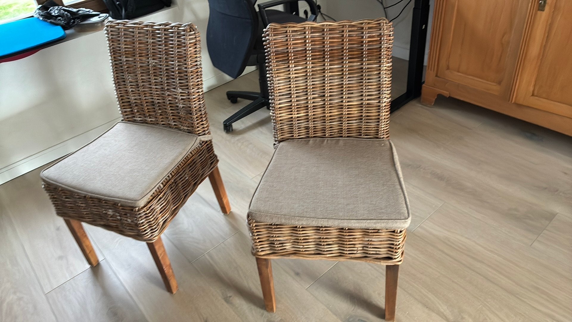 Rotan 6 stoelen, Enlèvement, Comme neuf