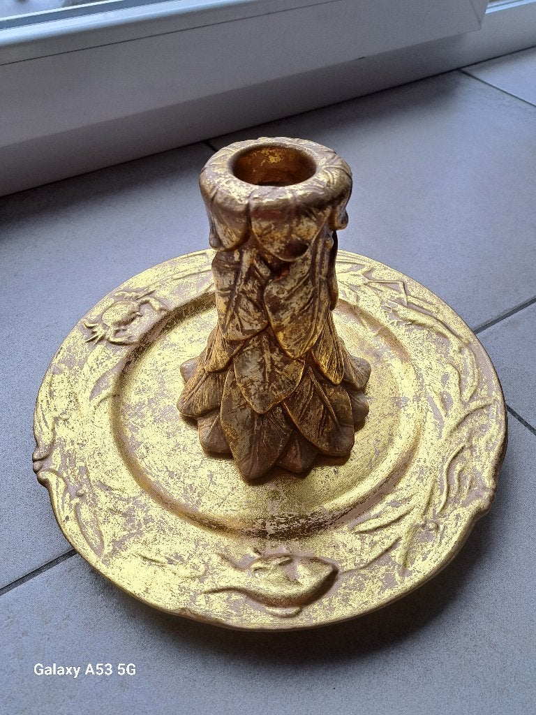 Kandelaar met onderbord, Ophalen, Zo goed als nieuw, Kandelaar, 20 cm
