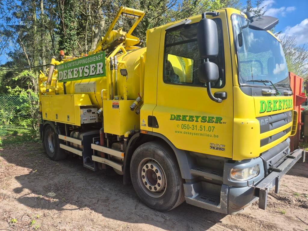 ZUIGWAGEN  DAF 75CF250 EURO 5, Automaat, Euro 5, Particulier, DAF