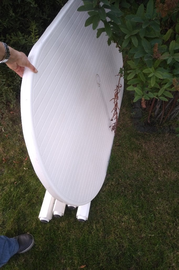 witte  ovalen tuintafel, Tuin en Terras, Ophalen, Gebruikt, Ovaal, Plastic