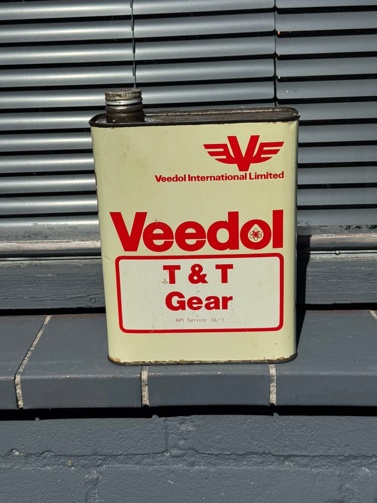 Veedol 2 Liter olie blik, Verzamelen, Gebruikt, ., ., .