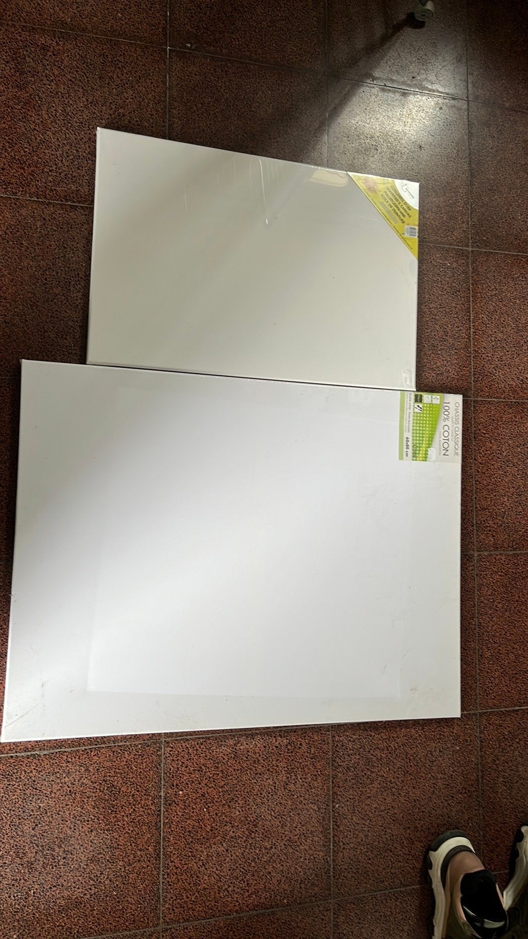 2 canvassen - schilderdoeken, Antiek en Kunst, Kunst | Schilderijen | Abstract, Ophalen