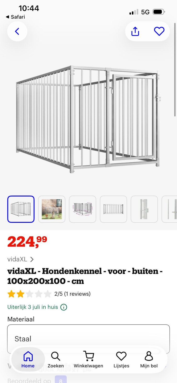 Hondenren & hondenkotje, Ophalen, Gebruikt